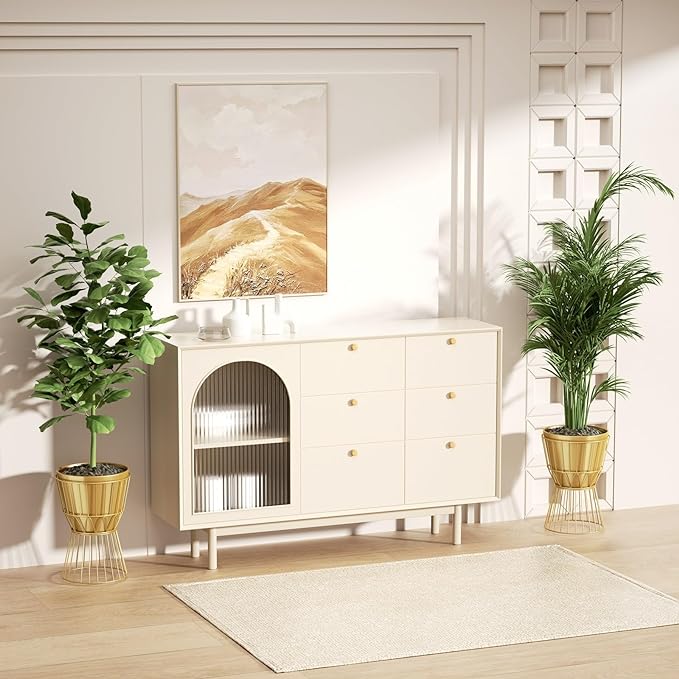 Planter with Stand Gold Metal Plant Pot with Stand - 12 Inch Unique Modern Flower Pots Indoor with Gold Plant Stand with Drainage, 2 Pack