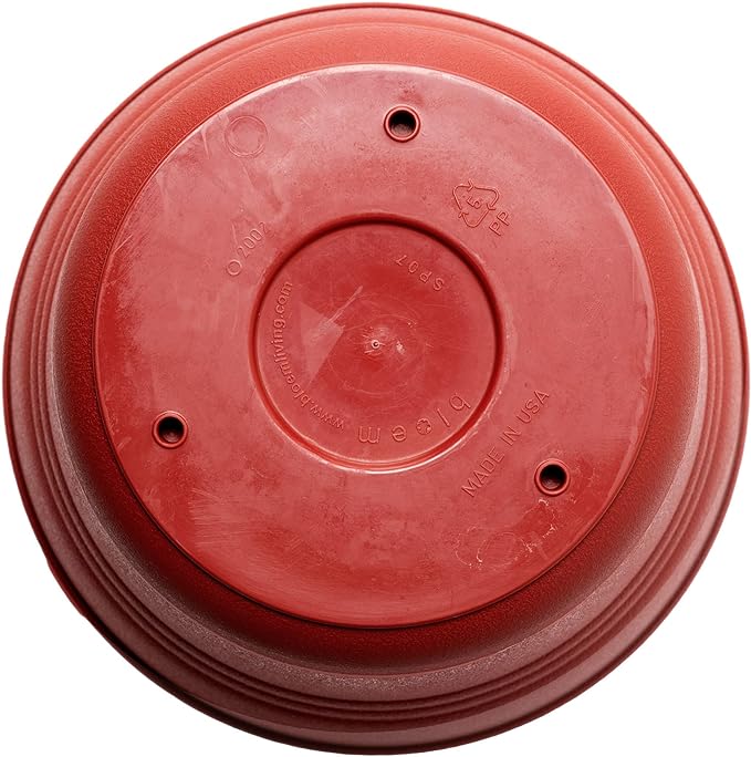 Round Planter with Saucer Durable Plastic Pot, Matte Finish, Removable Saucer, for Indoor & Outdoor Use, Gardening