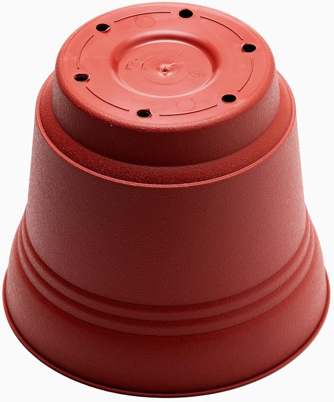 Round Planter with Saucer Durable Plastic Pot, Matte Finish, Removable Saucer, for Indoor & Outdoor Use, Gardening