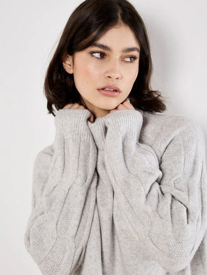 Cable Knit Roll Neck Jumper