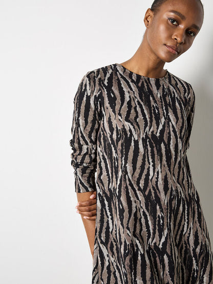 Zebra Knit Swing Mini Dress
