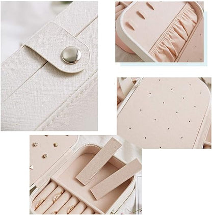 Jewellery Box Organizer, Portable Jewelry Travel Storage Organisers Case for Rings Necklace Stud Bracelets Gift Box for Women Girls