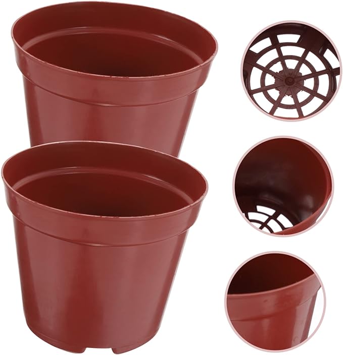 50pcs Plastic Flower Pot Seeding Nursery Pot Round Plant Pot Plastic Planters Large Flowerpot Plastic Plant Pots Large Flower Pot Flowers Small Banyan Tree Office