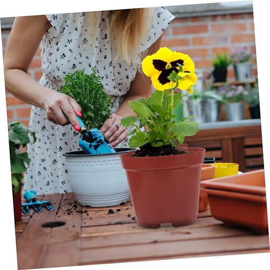 50pcs Plastic Flower Pot Seeding Nursery Pot Round Plant Pot Plastic Planters Large Flowerpot Plastic Plant Pots Large Flower Pot Flowers Small Banyan Tree Office