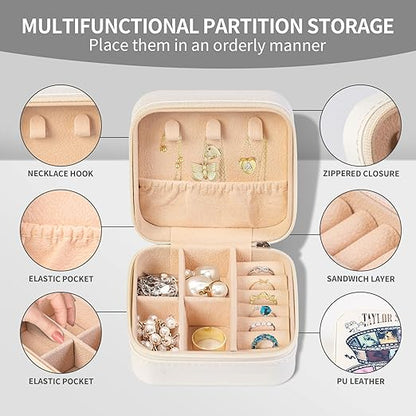 TS Inspired Jewelry Box Set, PU Leather Organizer Box, Portable Jewelry Box Music for Women,Singer Merch Gifts