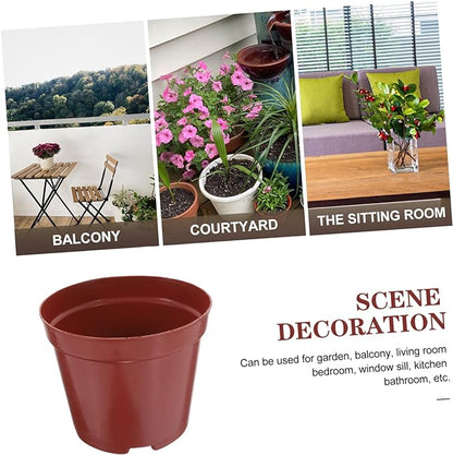 50pcs Plastic Flower Pot Seeding Nursery Pot Round Plant Pot Plastic Planters Large Flowerpot Plastic Plant Pots Large Flower Pot Flowers Small Banyan Tree Office