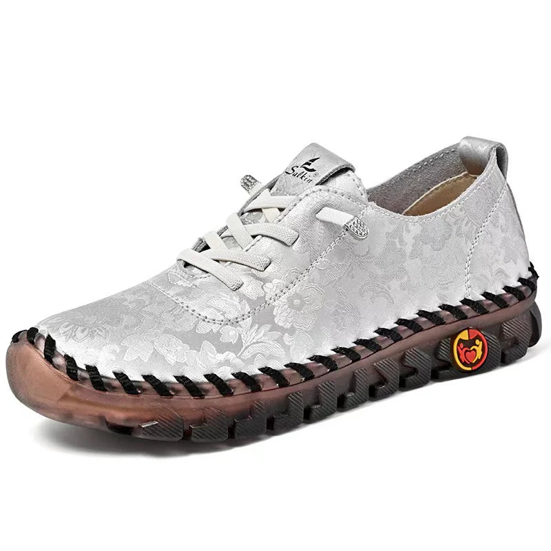 🔥Best Seller-Last Day Sale 60% OFF🔥Women's Hand-Stitched Uniqcomfy Wide Toe Box Leather Shoes